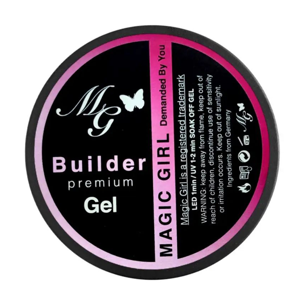 Гель для нарощування нігтів Magic Girl Builder Premium Gel, No.S5 Молочно-рожевий, 30 мл